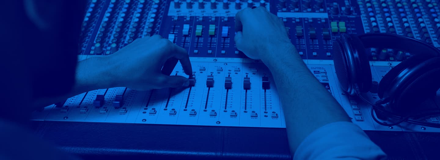 a man operating a soundboard